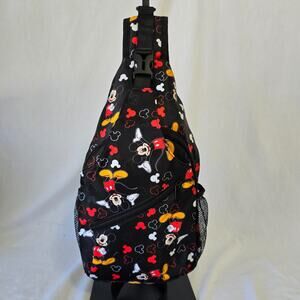 Qanpe Cartoon Sling Bag Crossbody Black Red White yellow 7" x 3.5" x 15"